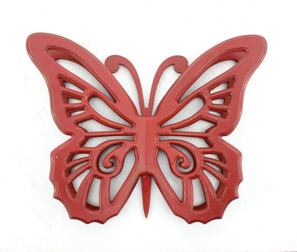 23" X 19" Gray Butterfly Wood Hanging Dimensional Sculpture HomeRoots