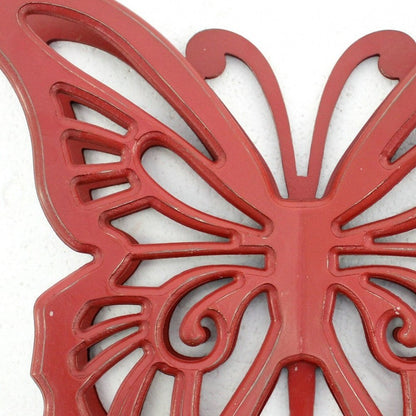 23" X 19" Gray Butterfly Wood Hanging Dimensional Sculpture HomeRoots