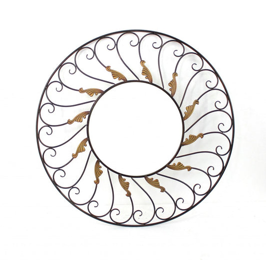 Bronze Round Accent Metal Mirror HomeRoots