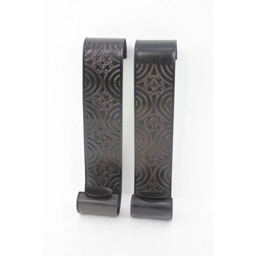 5" X 5" X 23.25" Brown, Vintage, Metal - Wall Candle Holder Sconce Set HomeRoots