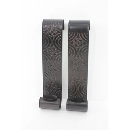 5" X 5" X 23.25" Brown, Vintage, Metal - Wall Candle Holder Sconce Set HomeRoots