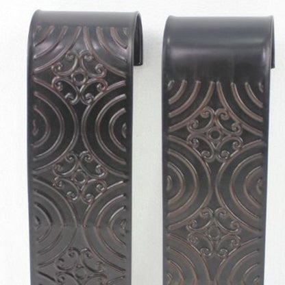 Set of Two Brown Metal Wall Sconce Candle Holders HomeRoots