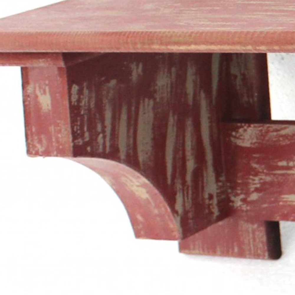 30" Black Distressed Wood Four Hook Wall Mounted Hanging Coat Rack HomeRoots