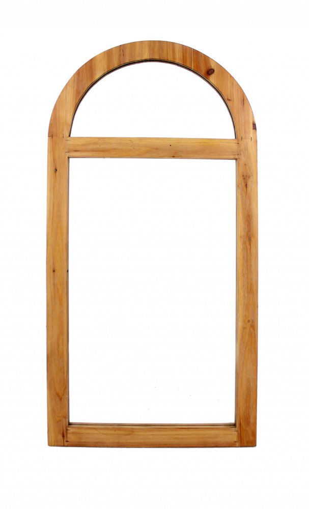 24" Brown Wood Arch Framed Accent Mirror HomeRoots