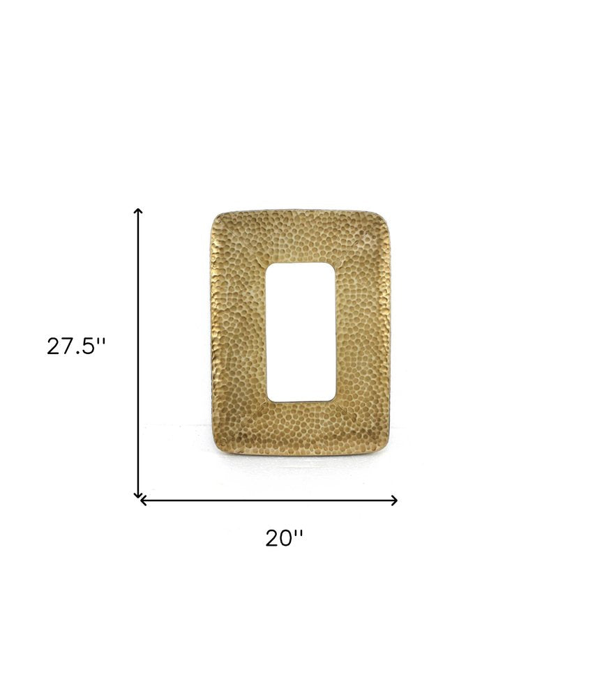 28" Gold Metal Framed Accent Mirror HomeRoots