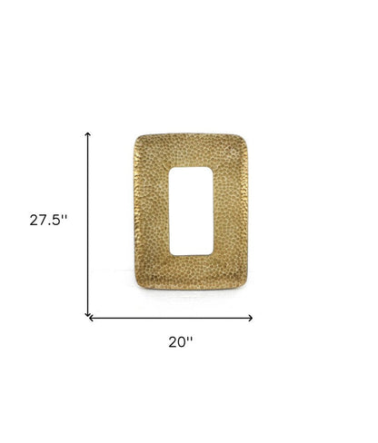 28" Gold Metal Framed Accent Mirror HomeRoots