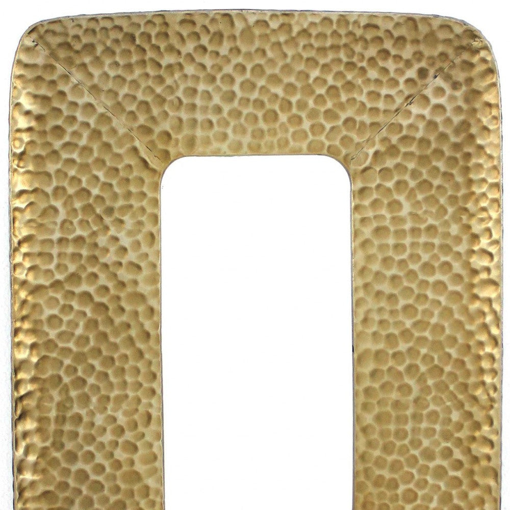 28" Gold Metal Framed Accent Mirror