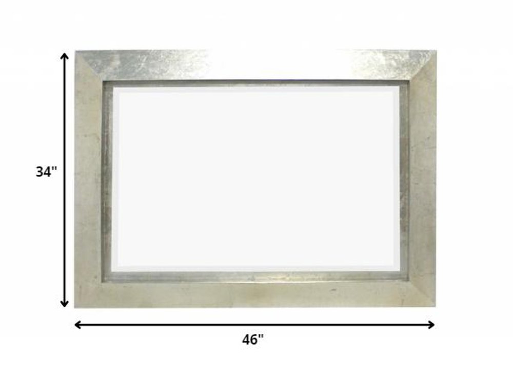 Silver Rectangle Accent Metal Mirror HomeRoots