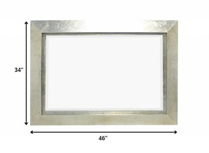 Silver Rectangle Accent Metal Mirror HomeRoots