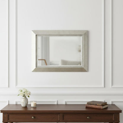Silver Rectangle Accent Metal Mirror HomeRoots