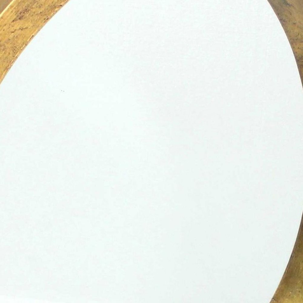 36" Gold Round Solid Wood Framed Accent Mirror HomeRoots