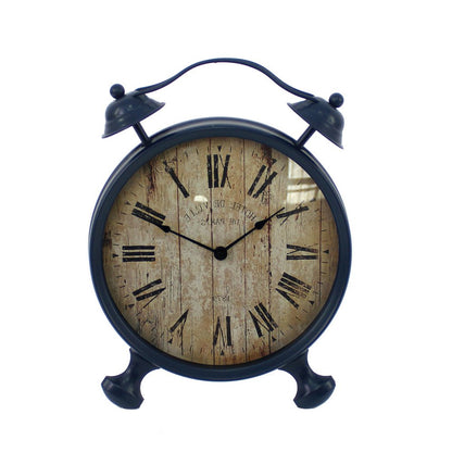 3" Round Blue Glass Analog Wall Clock HomeRoots