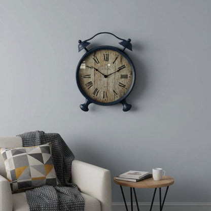 3" Round Blue Glass Analog Wall Clock HomeRoots