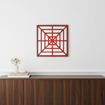 24" X 24" Blue Geometric Mirror Square Hanging Wall Decor HomeRoots
