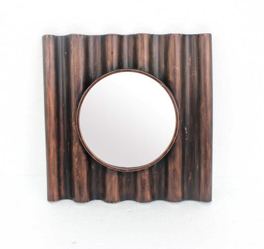 24" Bronze Square Metal Framed Accent Mirror HomeRoots