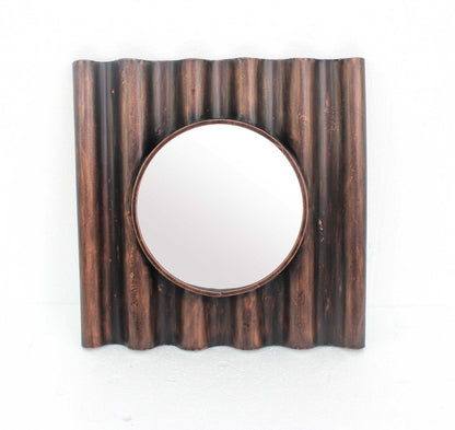 24" Bronze Square Metal Framed Accent Mirror HomeRoots