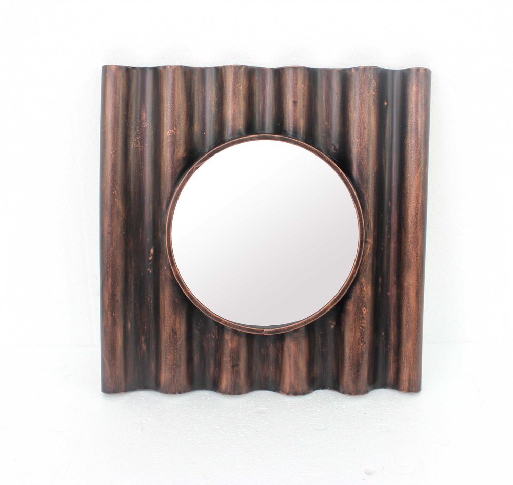 24" Bronze Square Metal Framed Accent Mirror HomeRoots