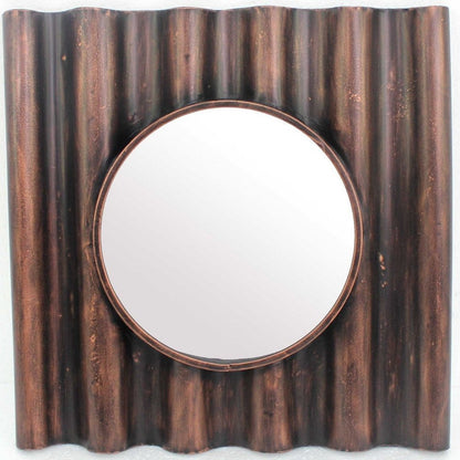 24" Bronze Square Metal Framed Accent Mirror HomeRoots
