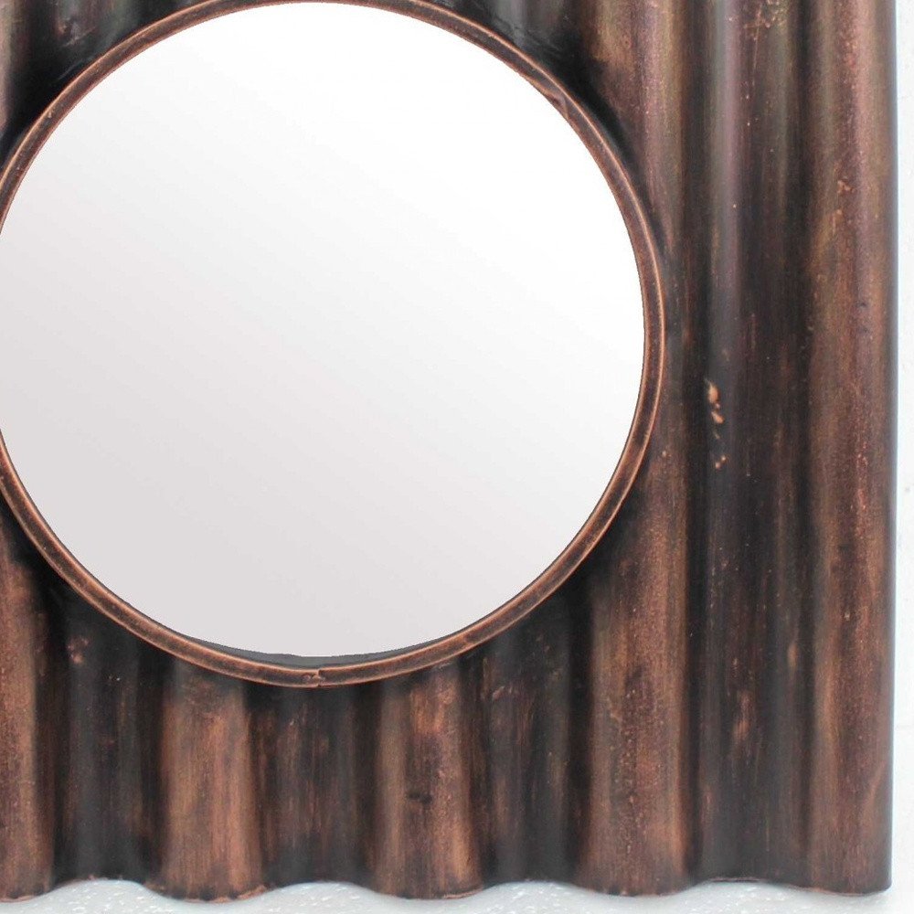 24" Bronze Square Metal Framed Accent Mirror HomeRoots