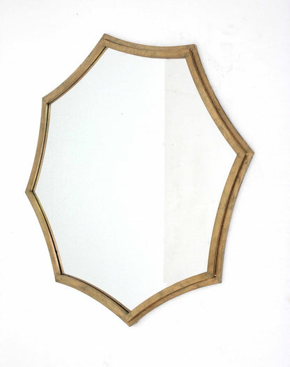 33" Gold Octagon Metal Framed Accent Mirror HomeRoots
