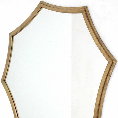 33" Gold Octagon Metal Framed Accent Mirror HomeRoots
