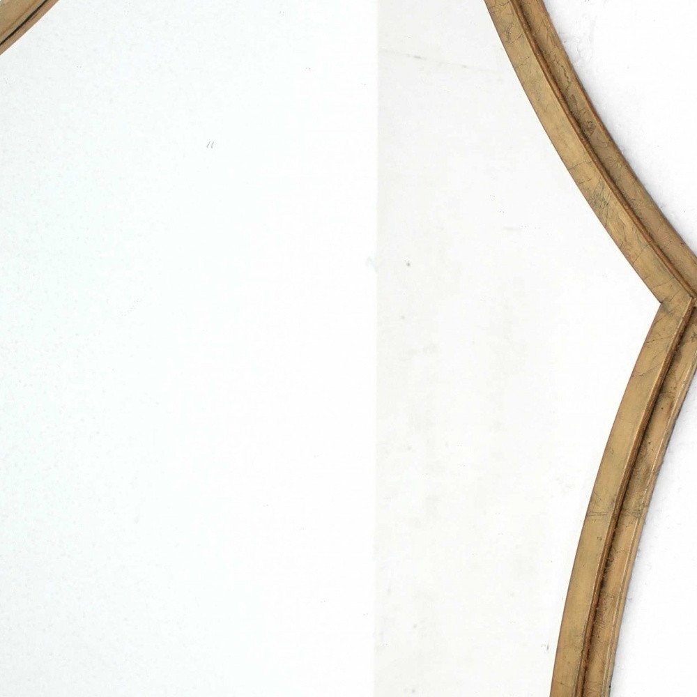 33" Gold Octagon Metal Framed Accent Mirror HomeRoots