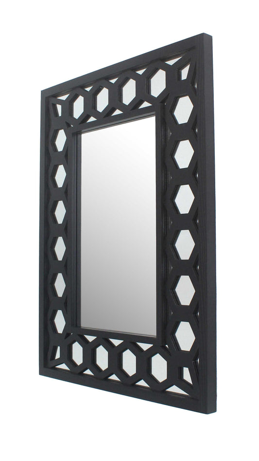 Black Square Accent Mirror - FurniFindUSA