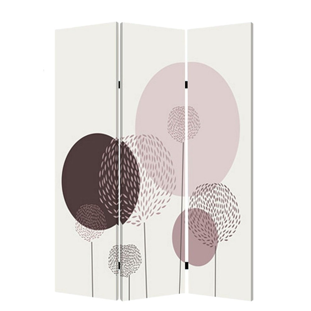 72" Green Canvas Folding Three Panel Screen Room Divider HomeRoots