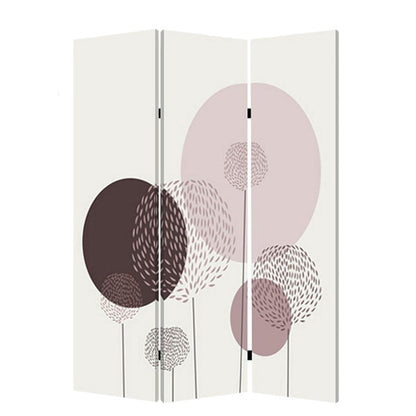 72" Green Canvas Folding Three Panel Screen Room Divider HomeRoots