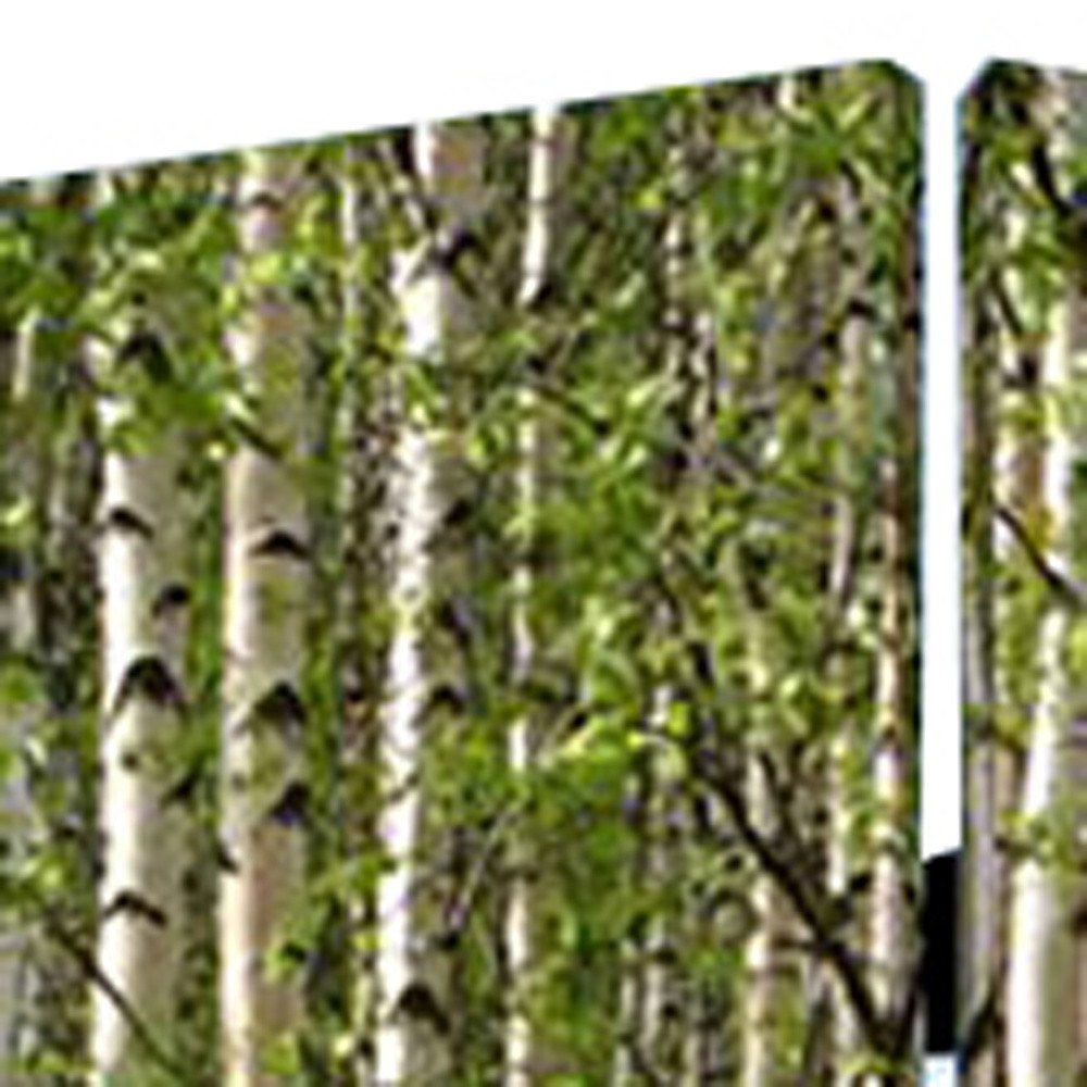 84" Green Canvas Folding Four Panel Screen Room Divider HomeRoots