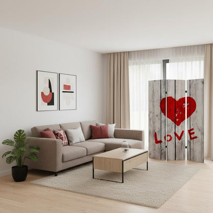 72" Brown Canvas Folding Three Panel Screen Room Divider HomeRoots