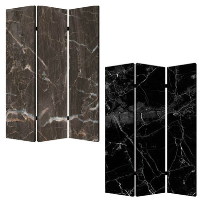 72" Gray Canvas Folding Three Panel Screen Room Divider HomeRoots