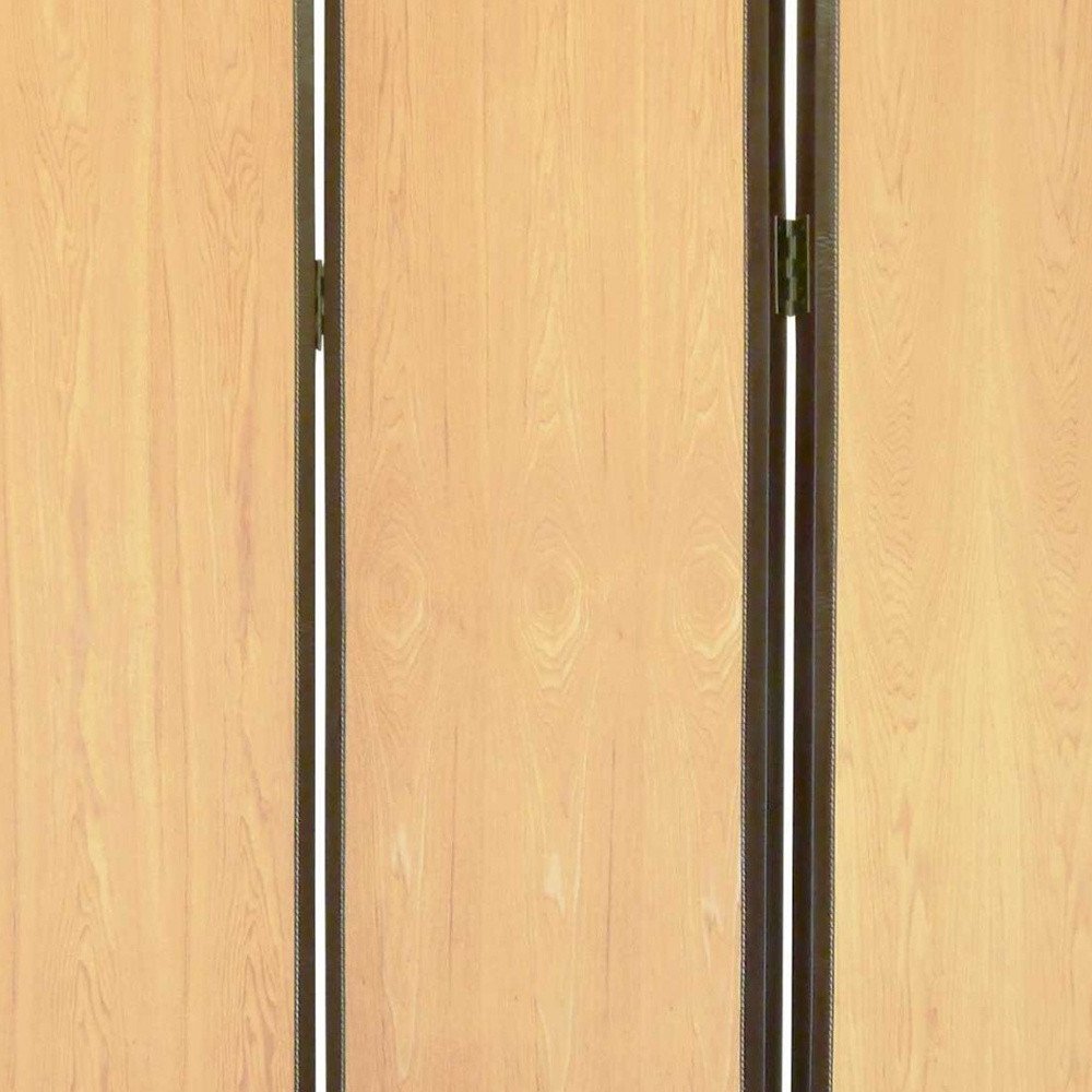 71" Natural Wood Folding Three Panel Screen Room Divider HomeRoots