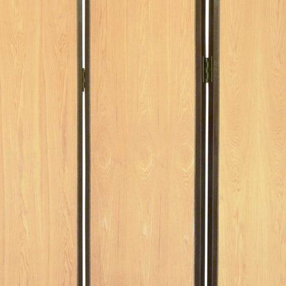 71" Natural Wood Folding Three Panel Screen Room Divider HomeRoots