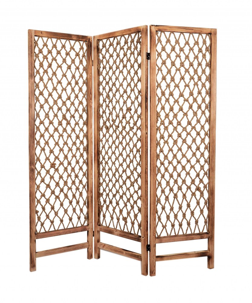 69" Natural Solid Wood Panel Screen Room Divider HomeRoots