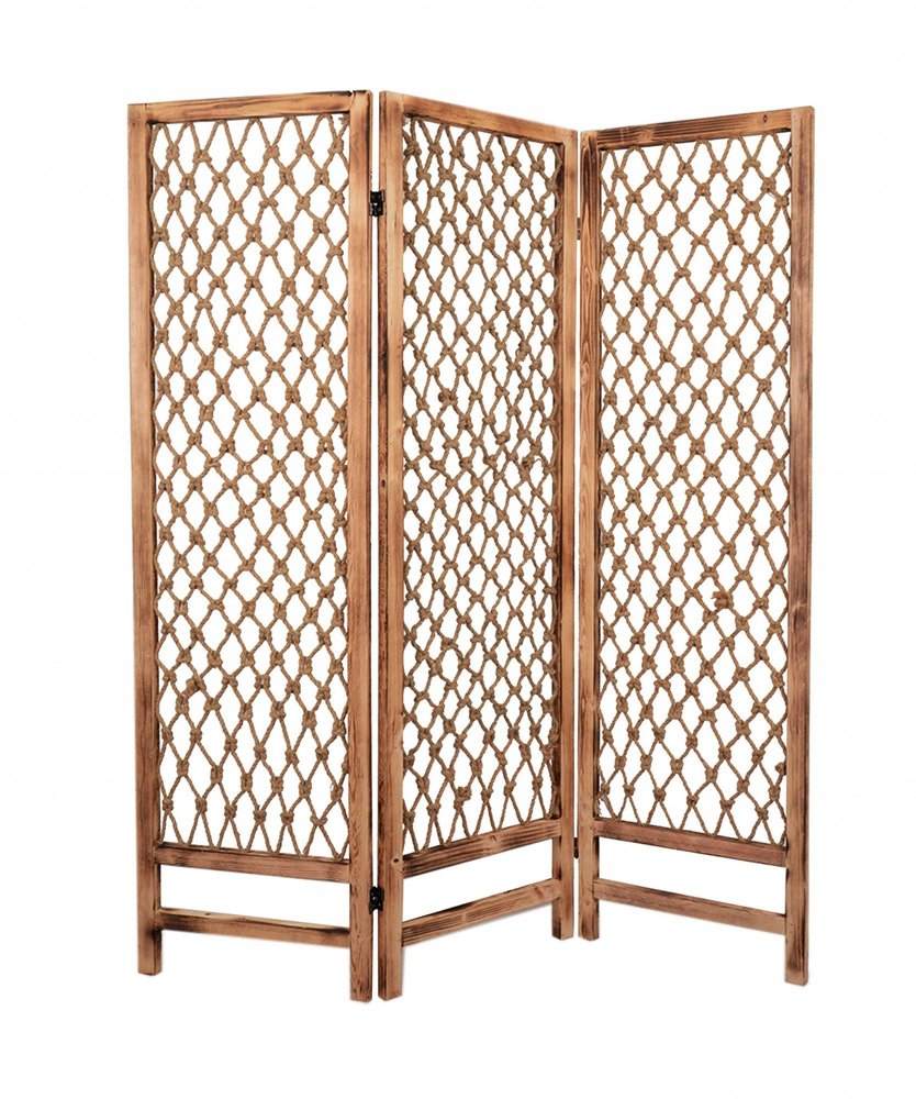69" Natural Solid Wood Panel Screen Room Divider HomeRoots
