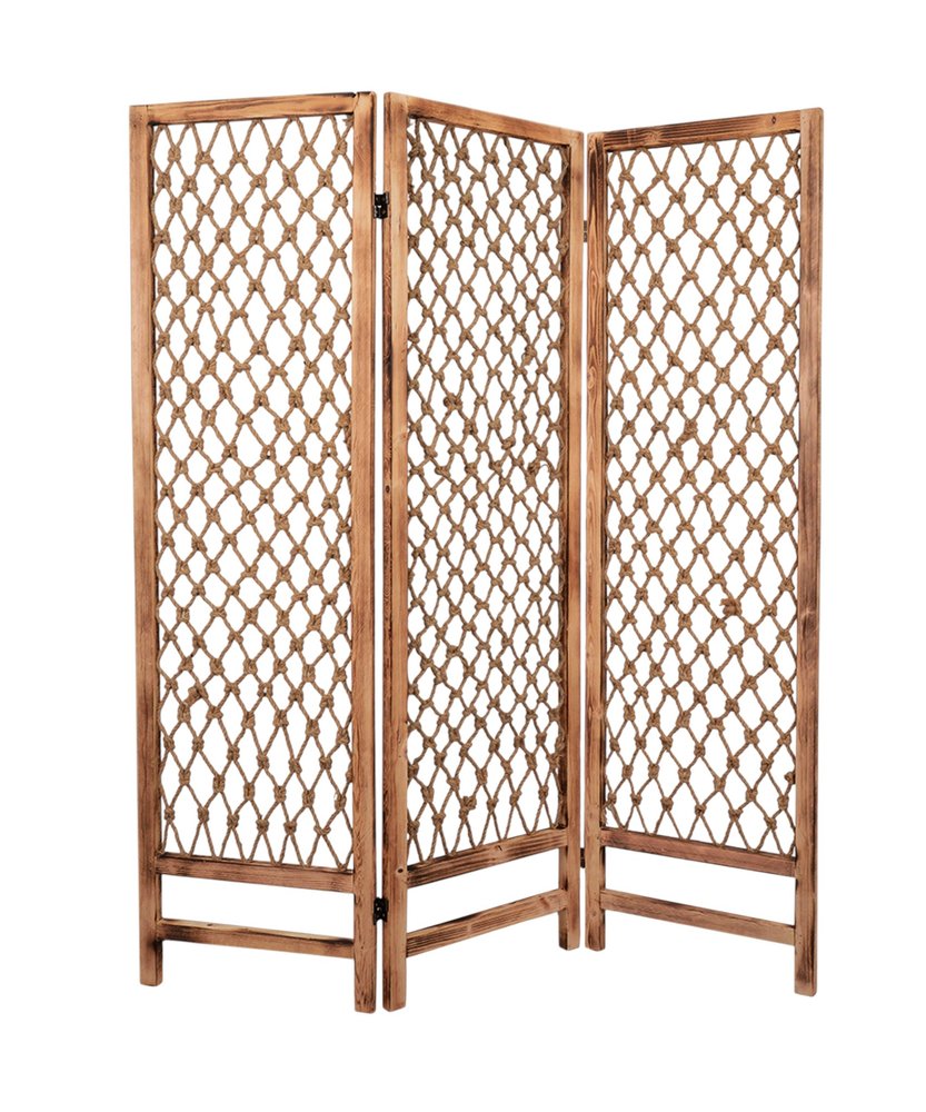 69" Natural Solid Wood Panel Screen Room Divider HomeRoots