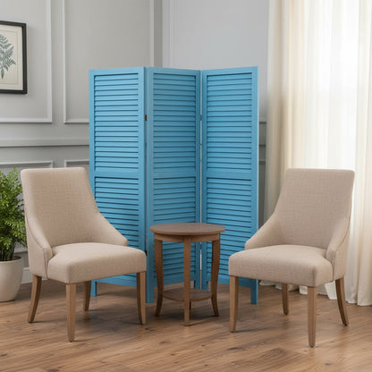 67" Black Wood Folding Three Panel Screen Room Divider HomeRoots