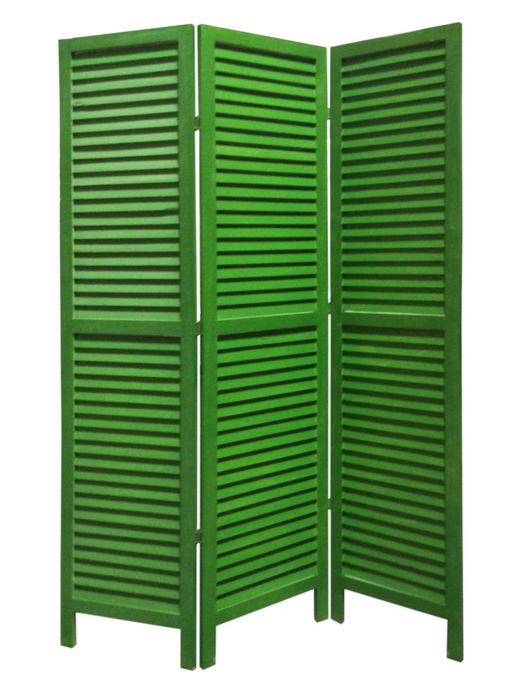 67" Black Wood Folding Three Panel Screen Room Divider HomeRoots