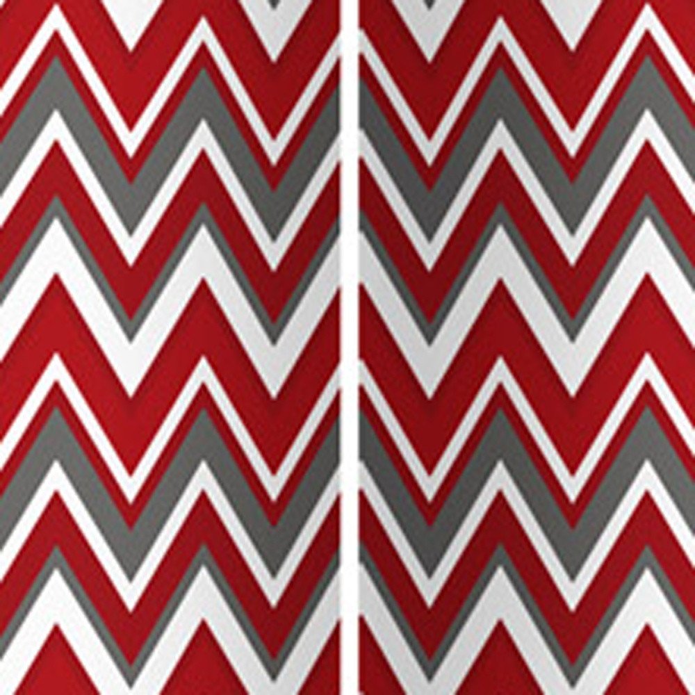 84" Red And Gray Canvas Folding Four Panel Screen Room Divider HomeRoots