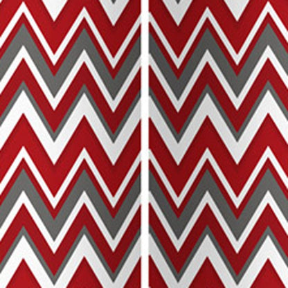 84" Red And Gray Canvas Folding Four Panel Screen Room Divider HomeRoots