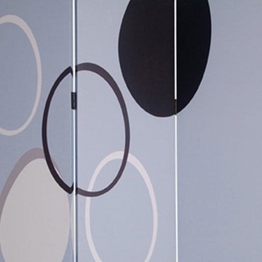 72" Black And White Canvas Folding Three Panel Screen Room Divider HomeRoots