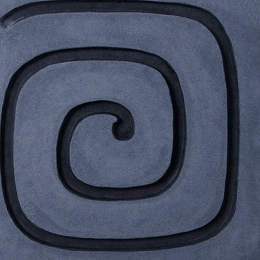 19" X 19" Gray and Black Geometric Sandstone Hanging Dimensional Sculpture — view 4