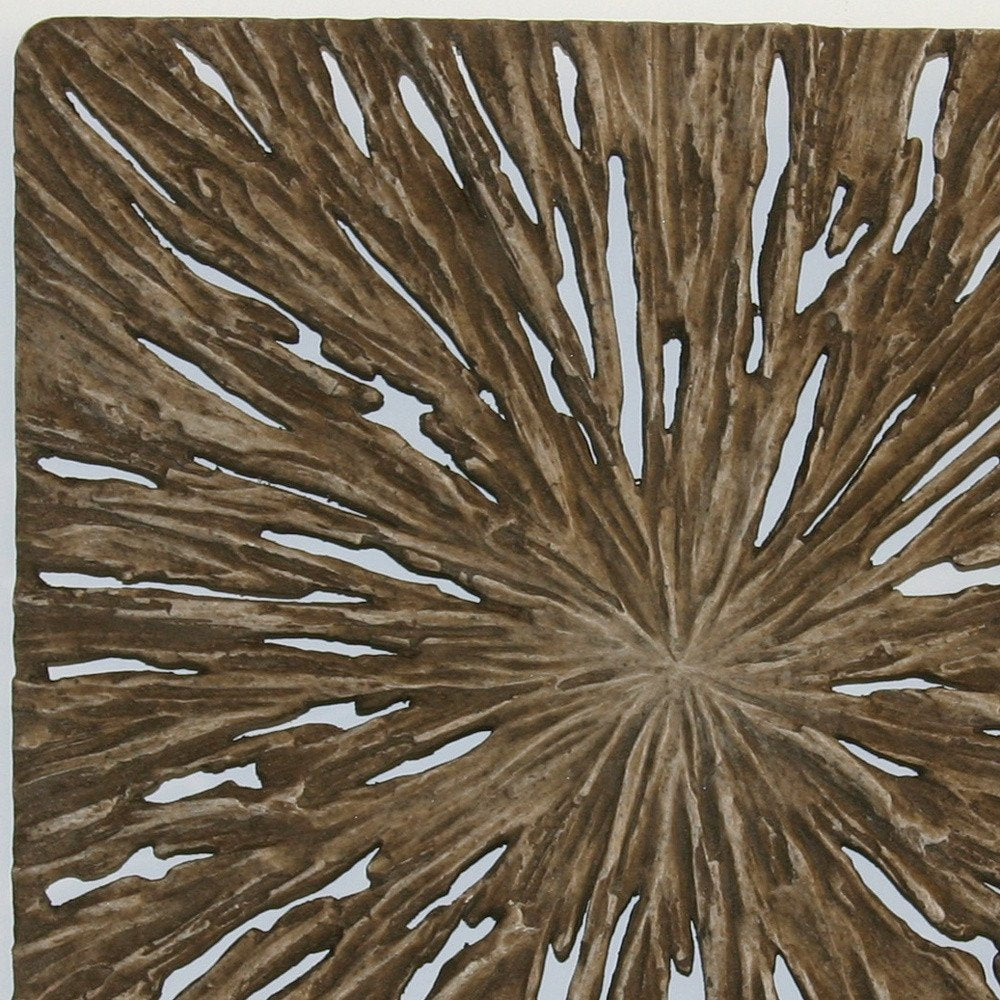 19" X 19" X 2" Brown Square Rotten Wood  Wall Decor — view 5