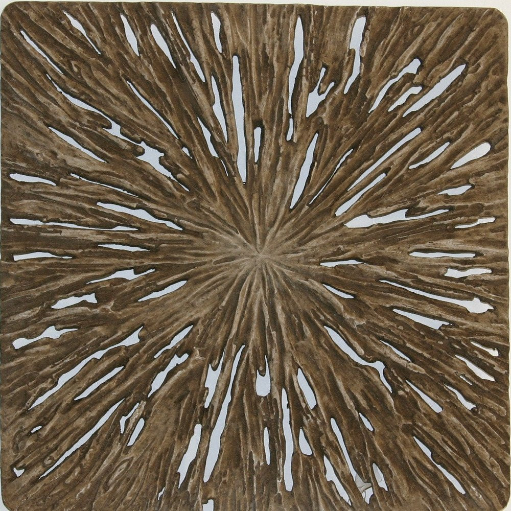 19" X 19" X 2" Brown Square Rotten Wood  Wall Decor — view 6