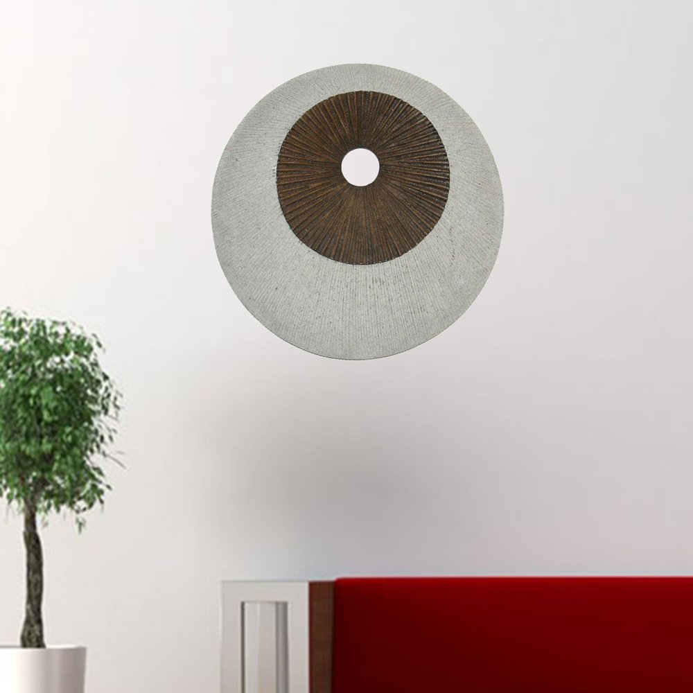 14" X 14" Gray Stone Wall Decor — view 2