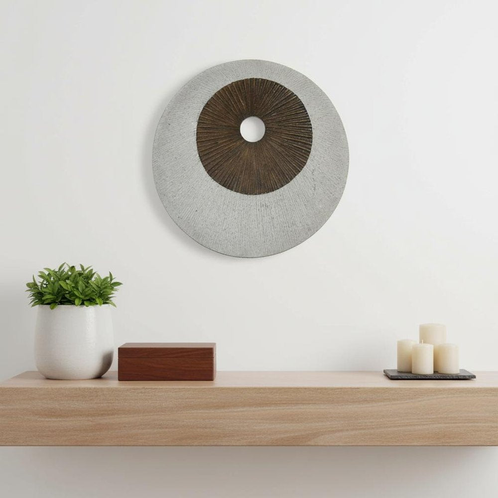 14" X 14" Gray Stone Wall Decor — view 6