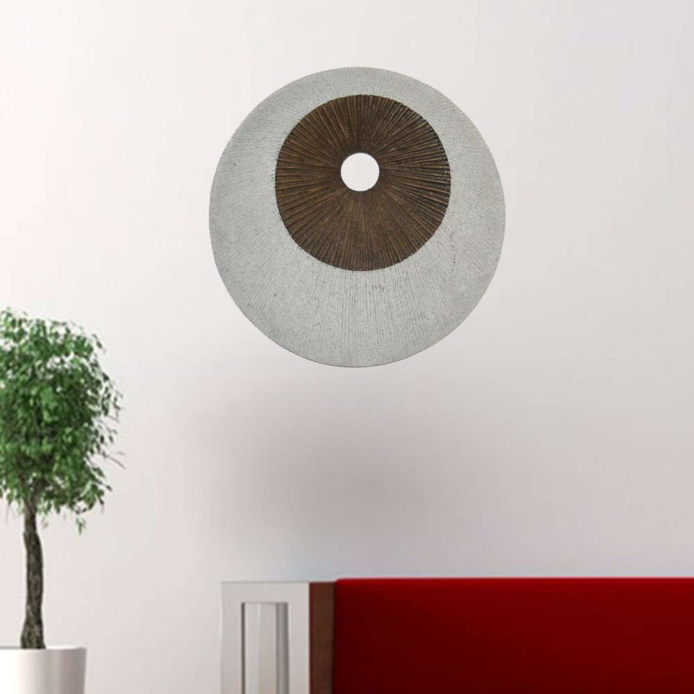 19" X 19" X 2.5" Grey And Brown Stone Wall Decor — view 2