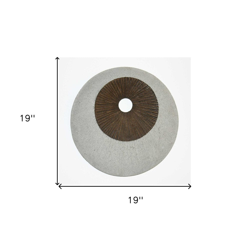 19" X 19" X 2.5" Grey And Brown Stone Wall Decor — view 3