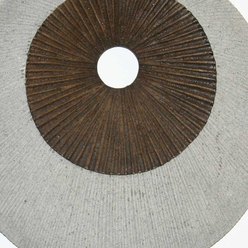 27" X 27" X 3" Brown & Gray Round Double Layer Ribbed  Wall Decor — view 4